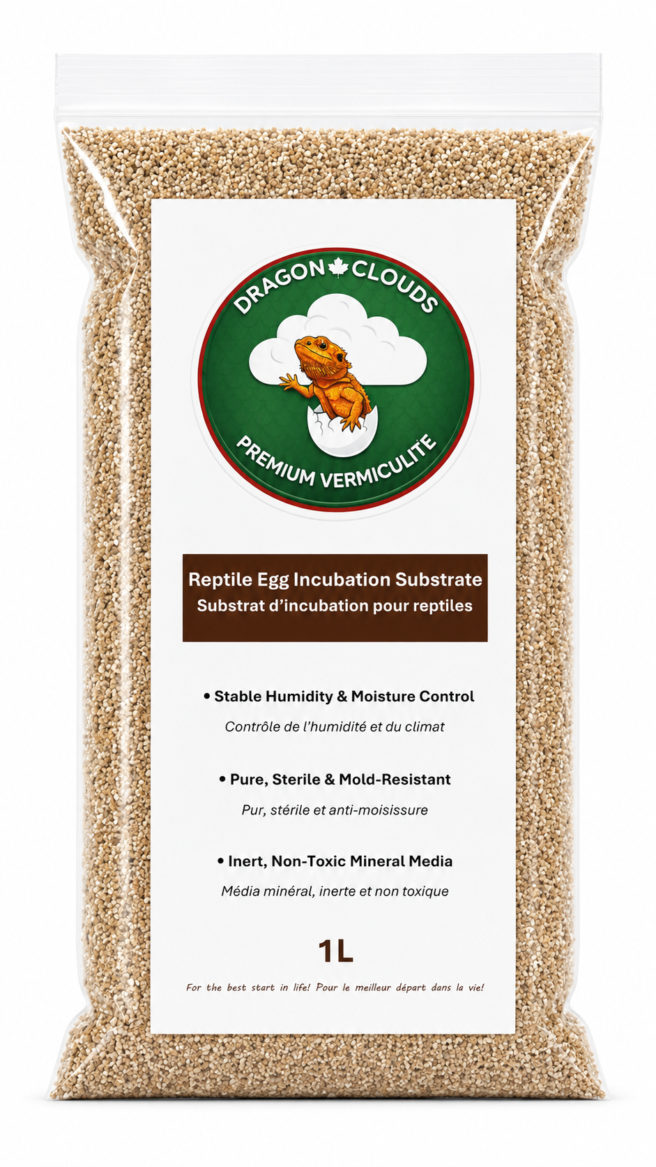 Dragon Clouds vermiculite reptile egg incubation medium