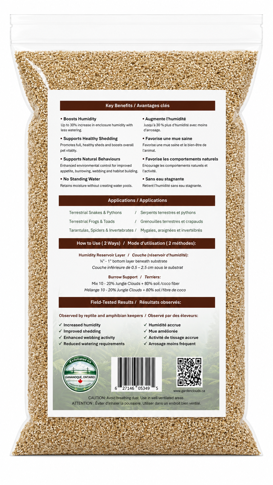 Jungle Clouds vermiculite habitat enhancement substrate humidity control