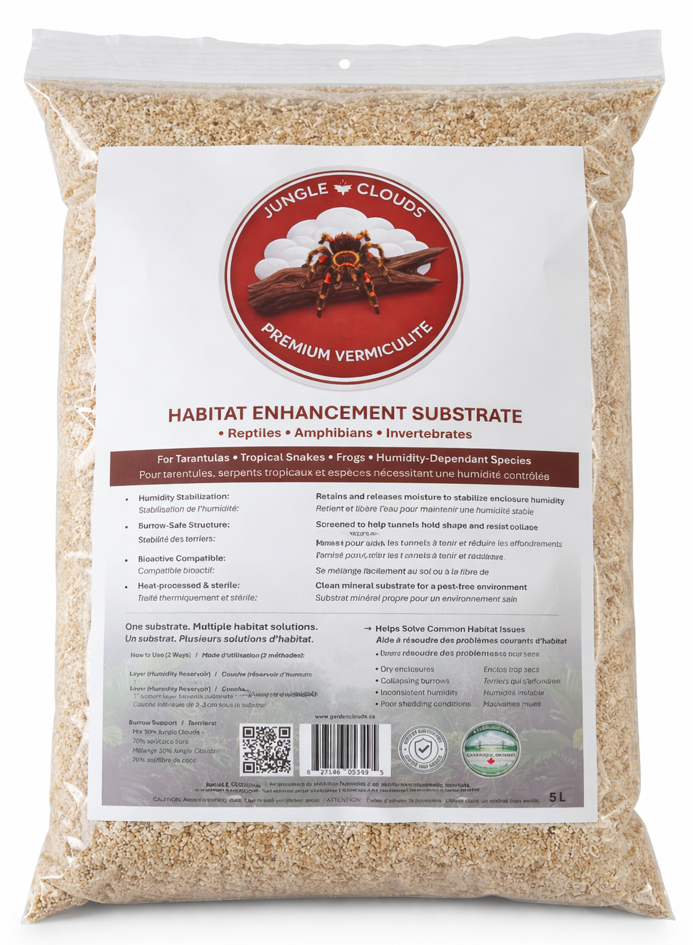 Jungle Clouds vermiculite tropical habitat enhancement medium